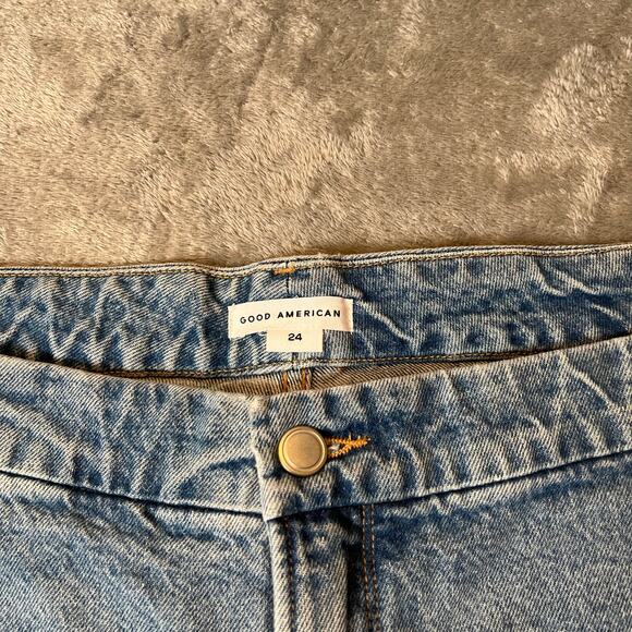 Good American Good Curve Skinny Crop Jeans Size 24 Plus Size Tummy Control New - Picture 4 of 9